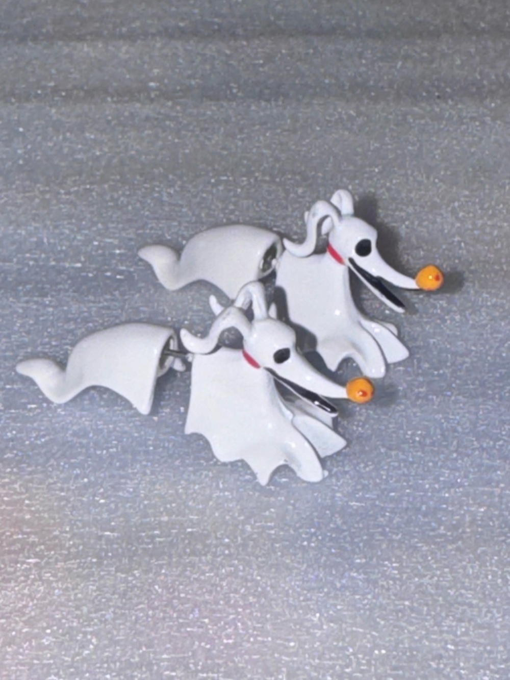 RARE HTF Disney The Nightmare Before Christmas Zero Front-Back Stud Earrings